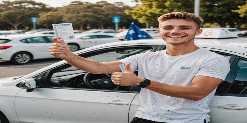 Learner driver preparing for the NSW driving test