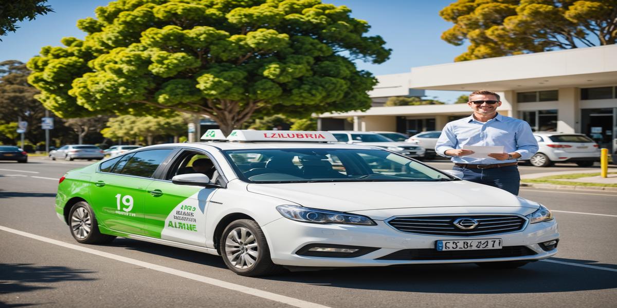 Learner driver and instructor on a Sydney suburban road